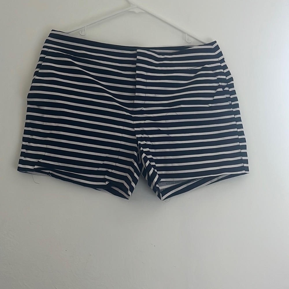 Striped white and blue shorts